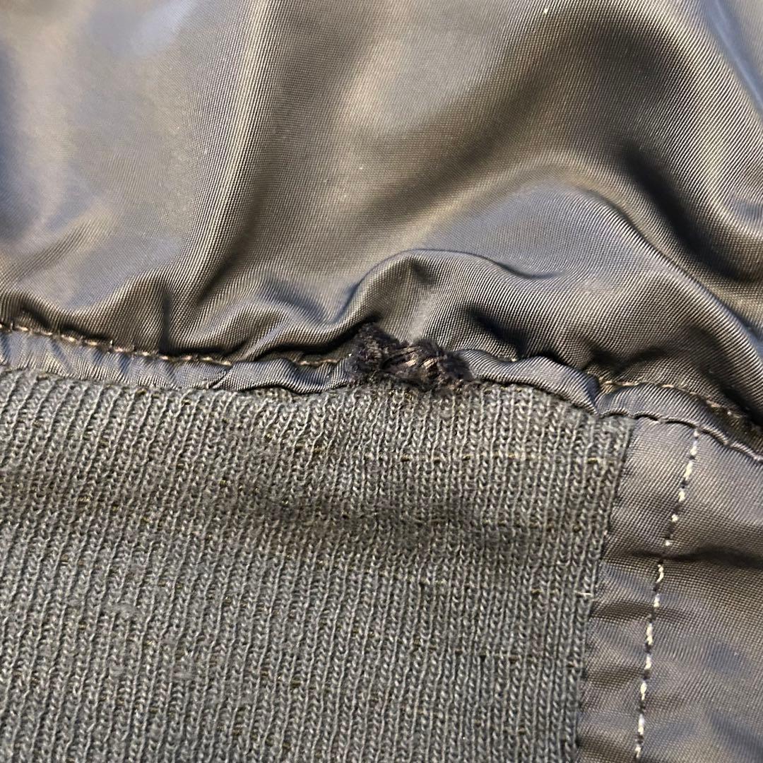 ALPHA　90s　USA製　黒タグ　MA-1 ジャケット　L ネイビー