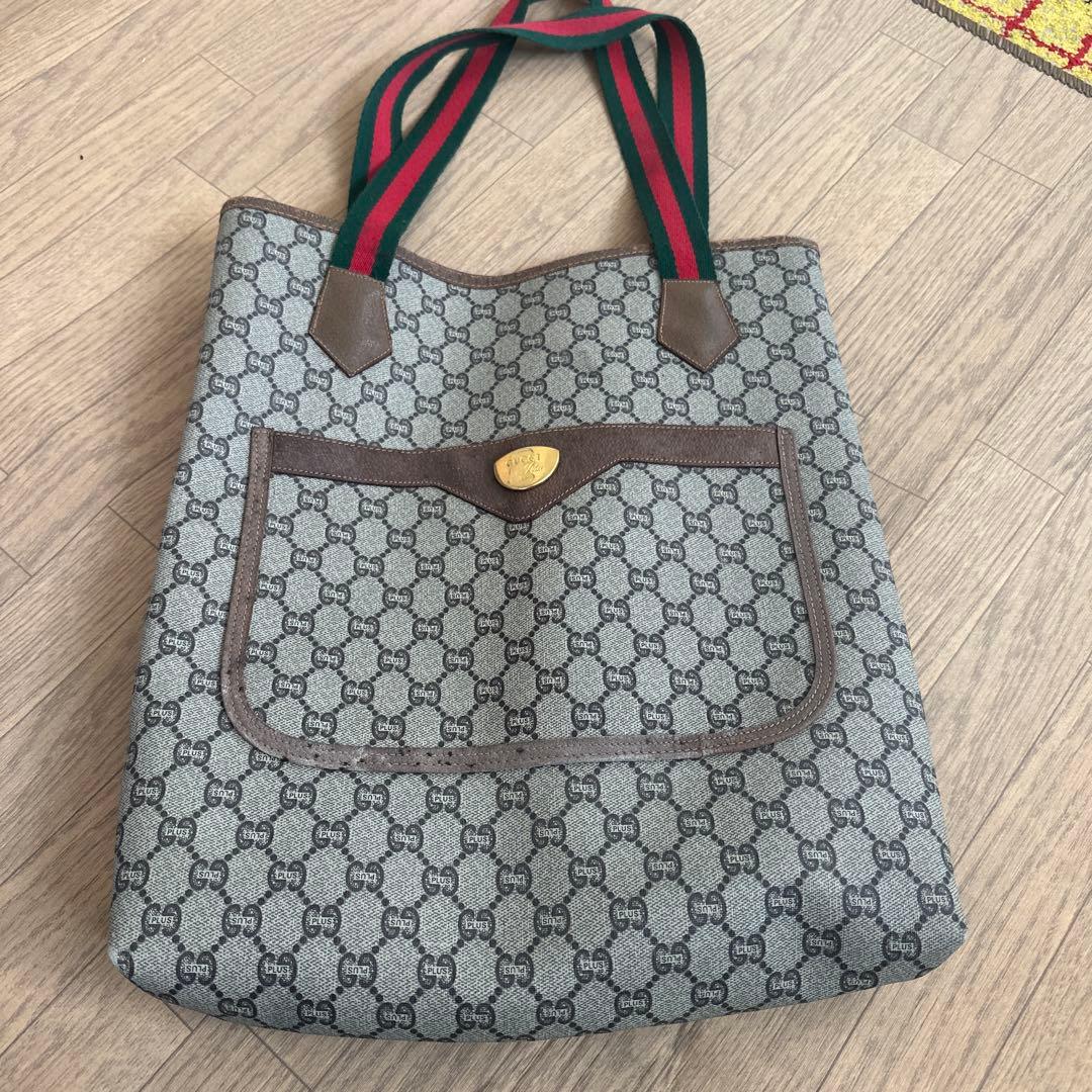 GUCCI Plus グレー トートバッグ