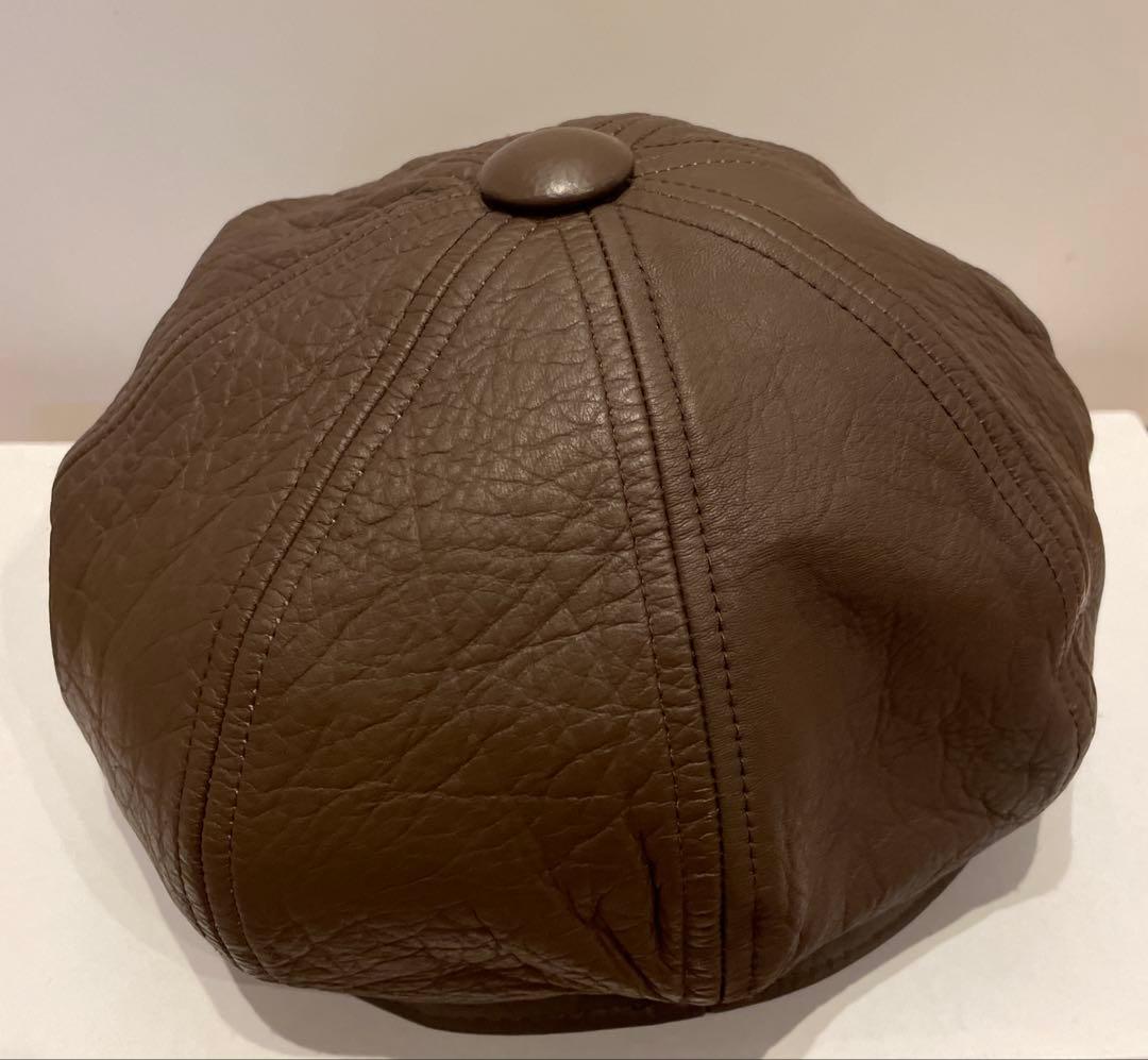 THE FLAT HEAD レザーキャスケット　ダークブラウン　Ｍ