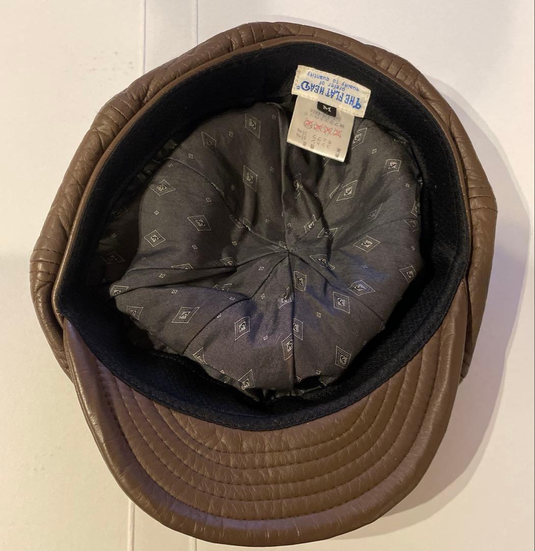 THE FLAT HEAD レザーキャスケット　ダークブラウン　Ｍ