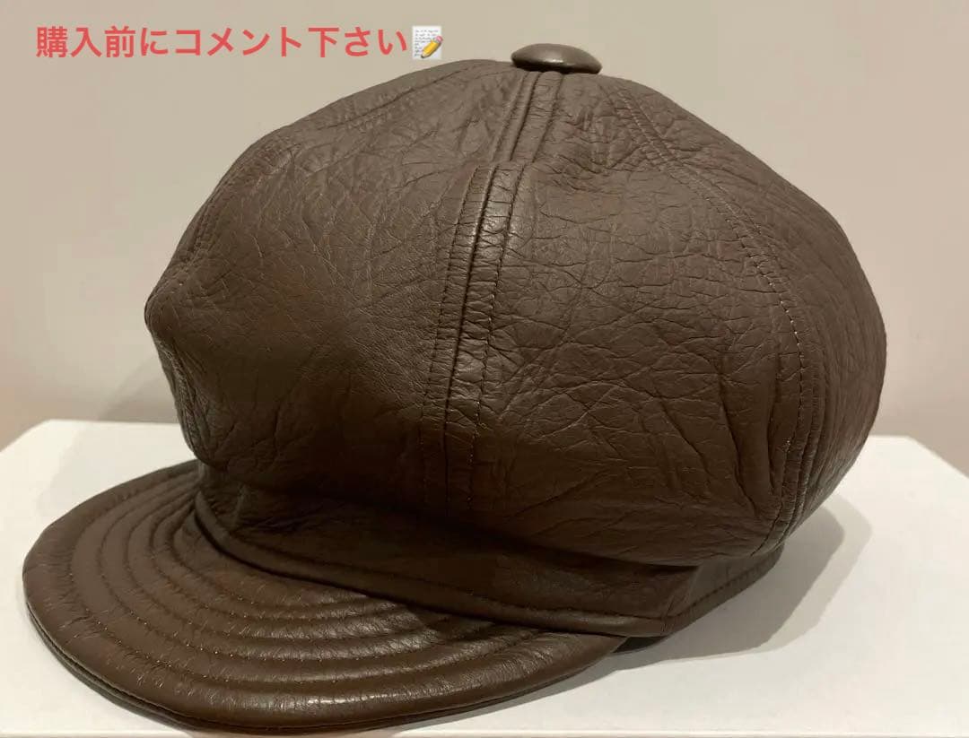 THE FLAT HEAD レザーキャスケット　ダークブラウン　Ｍ