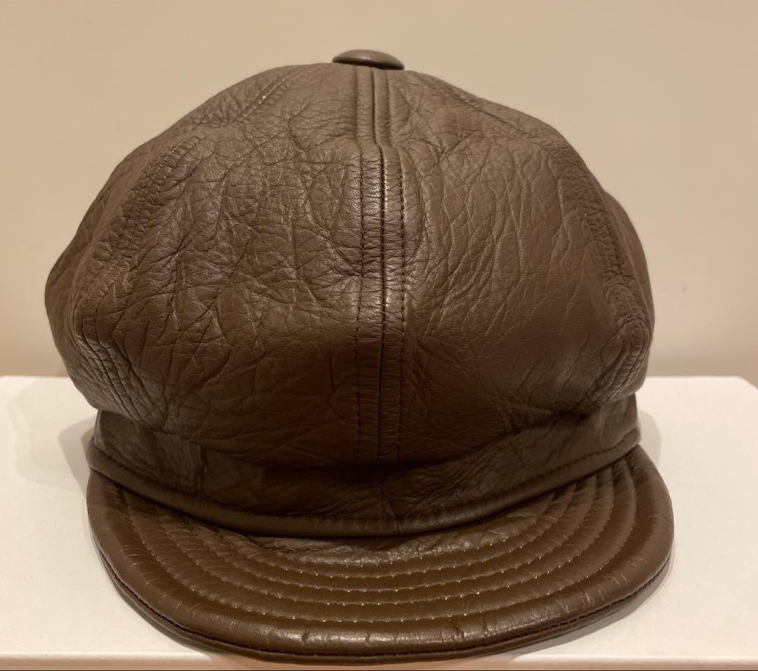 THE FLAT HEAD レザーキャスケット　ダークブラウン　Ｍ