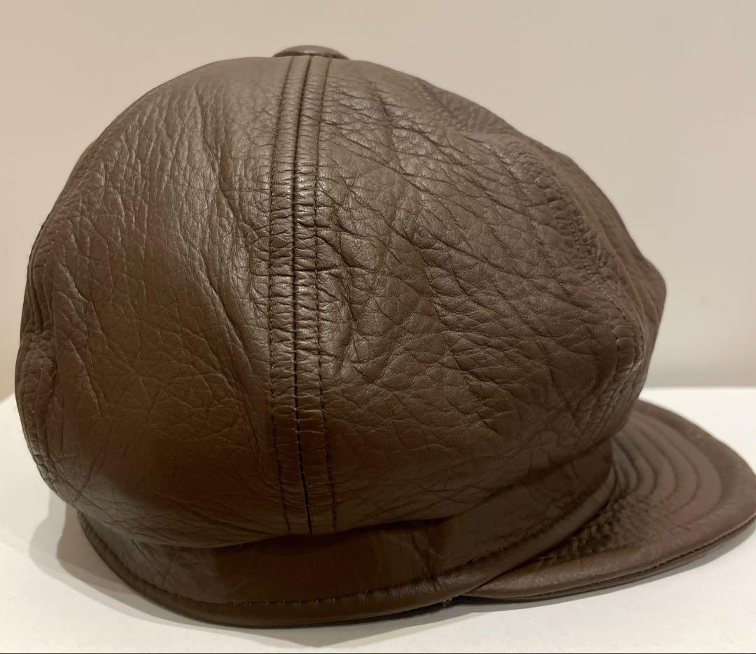 THE FLAT HEAD レザーキャスケット　ダークブラウン　Ｍ