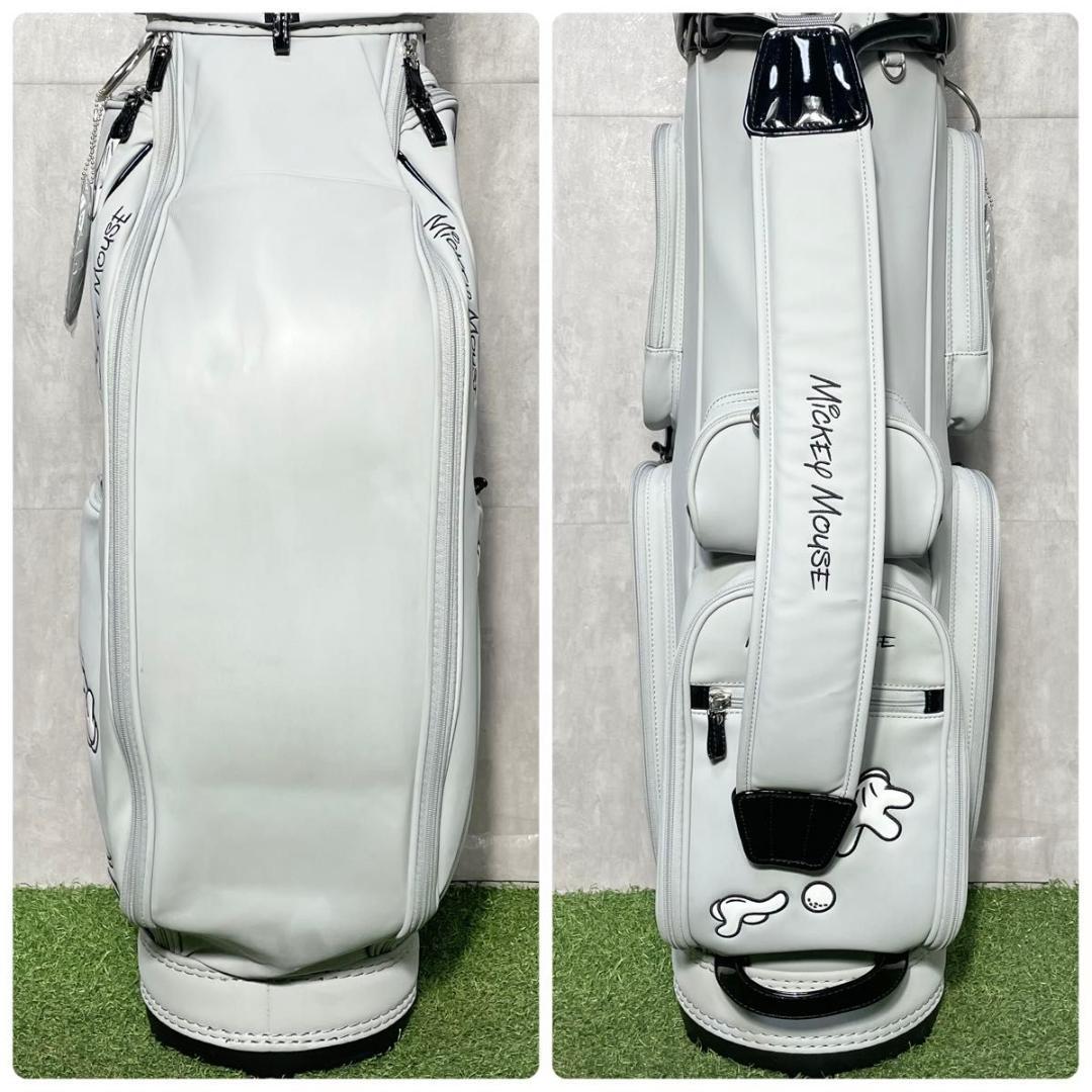 ディズニー ミッキーマウス Disney キャディバッグ ゴルフバッグ グレー