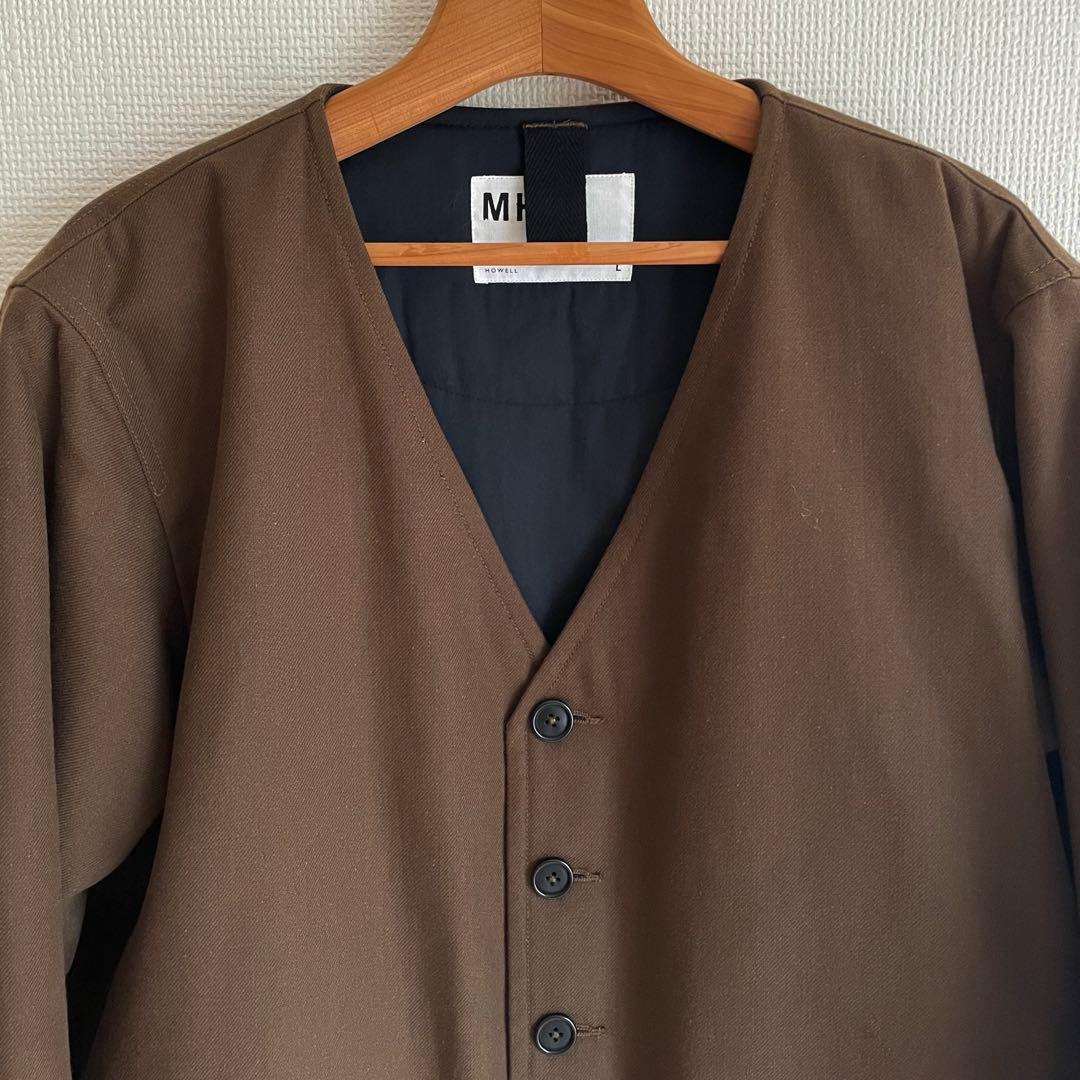 MHL. エムエイチエル （マーガレットハウエル）　ノーカラー中綿ジャケット　L