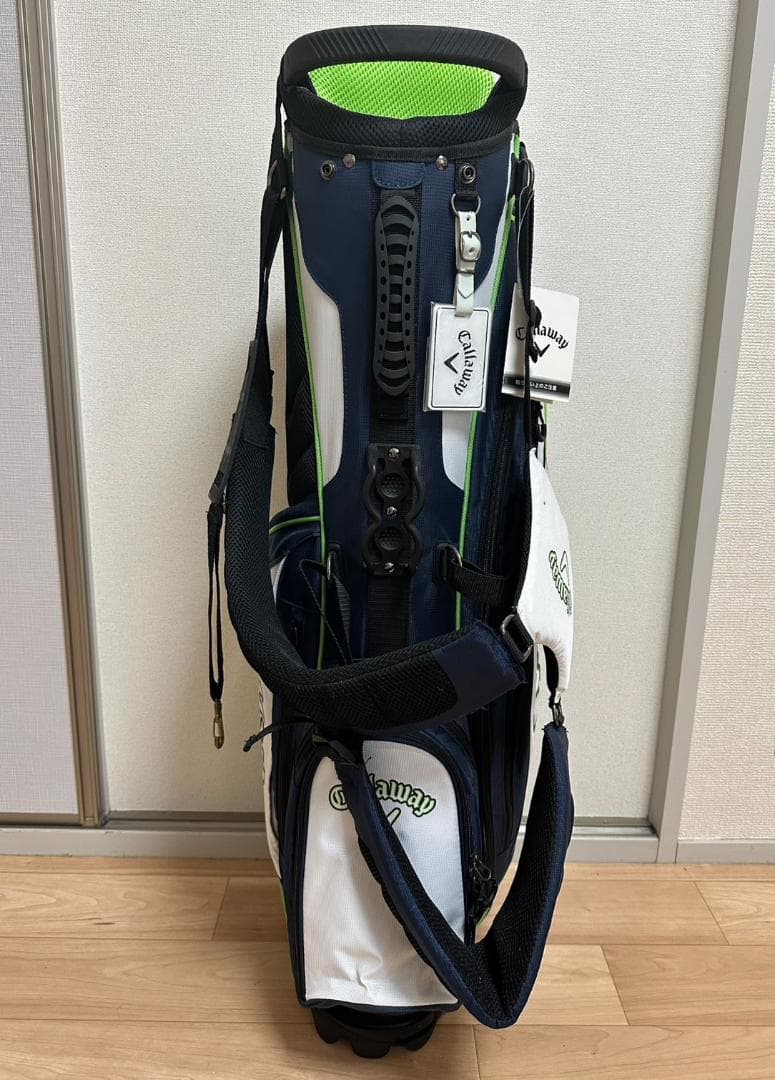 【未使用品・美品】Callaway キャディバッグ ネイビー/ホワイト/グリーン