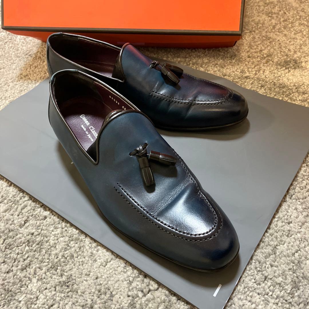 Queen Classico 紺色ビジネスシューズ40