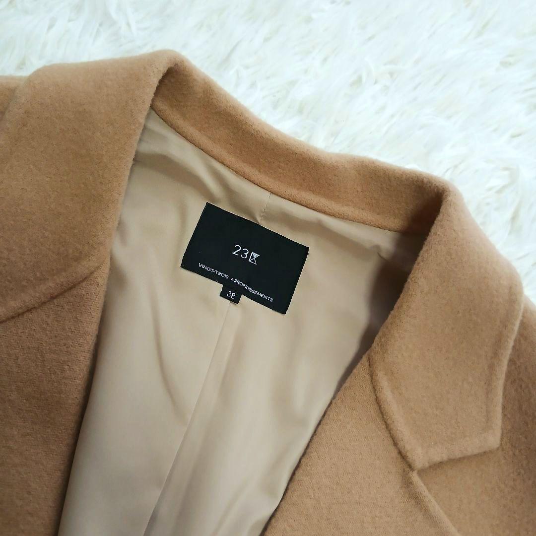 【23区】22AW【蛯原友里さん着用】ウールリバー ロングコートキャメル