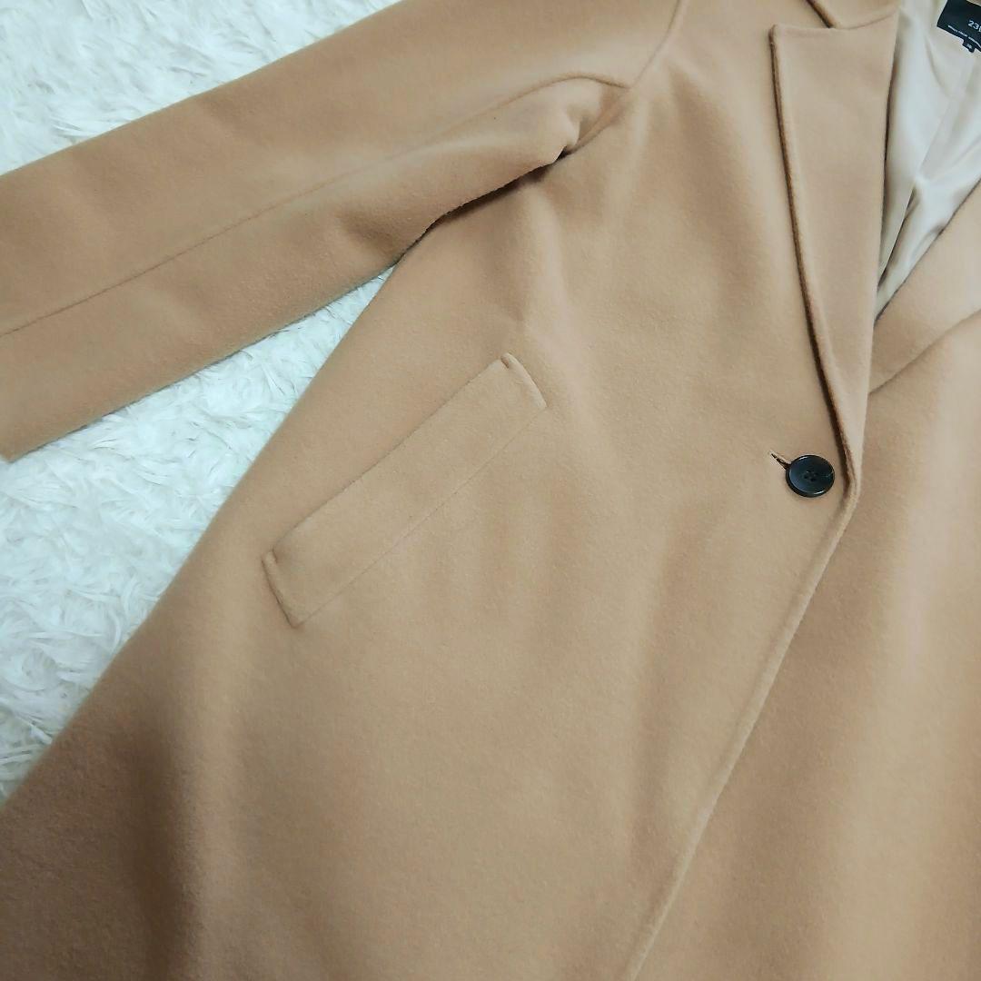 【23区】22AW【蛯原友里さん着用】ウールリバー ロングコートキャメル