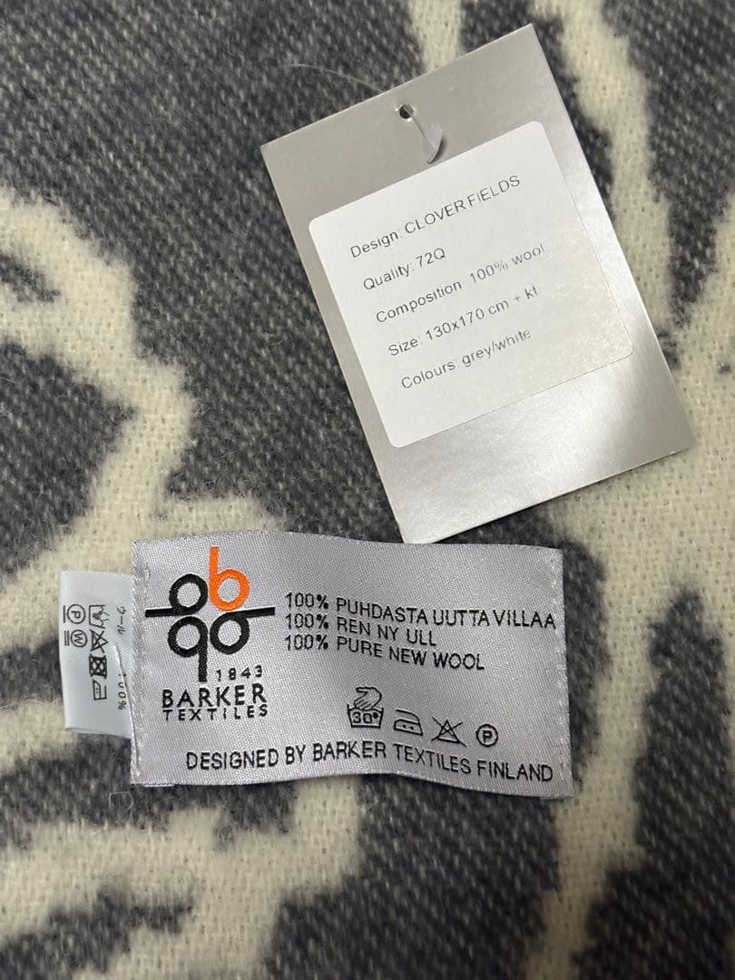 新品　BARKER TEXTILE 大判ブランケット　ウール100%