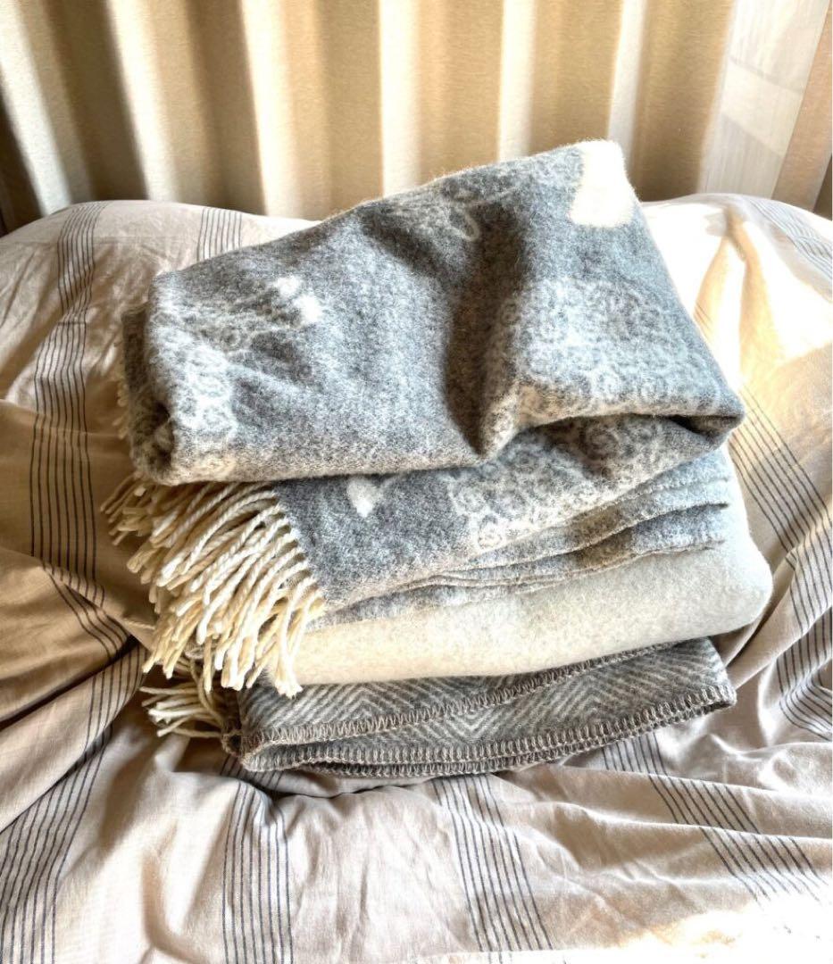 新品　BARKER TEXTILE 大判ブランケット　ウール100%