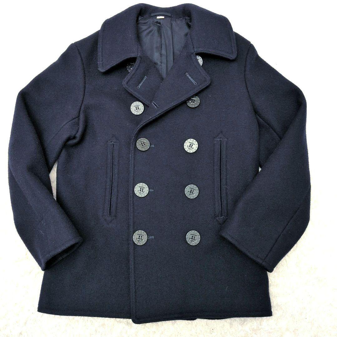 【美品】バズリクソンズ　BR11554　ピーコート　ミリタリー　海軍　ネイビー