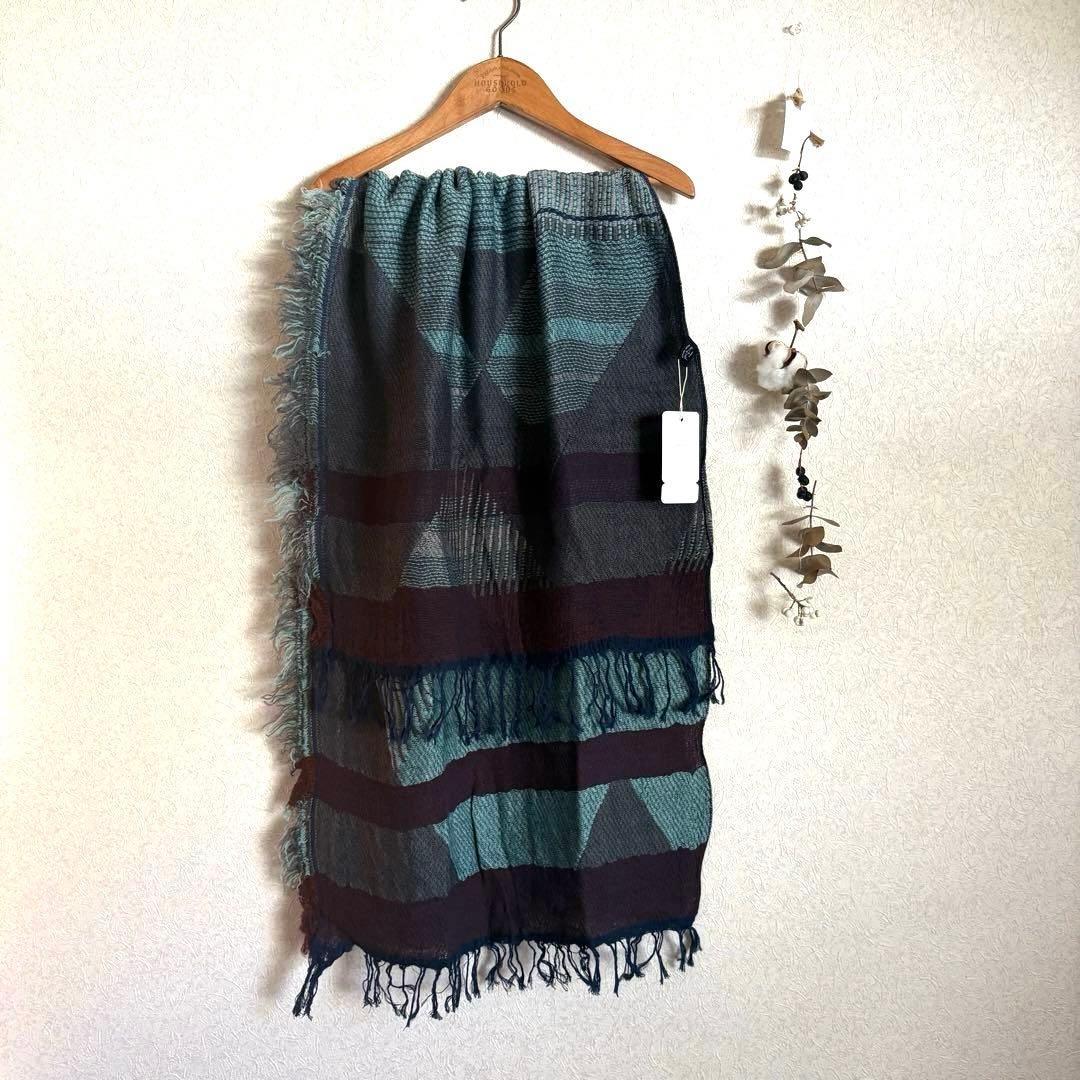 ＊新品＊タマキニイメ JQ shawl MIDDLE①エメラルドグリーン系