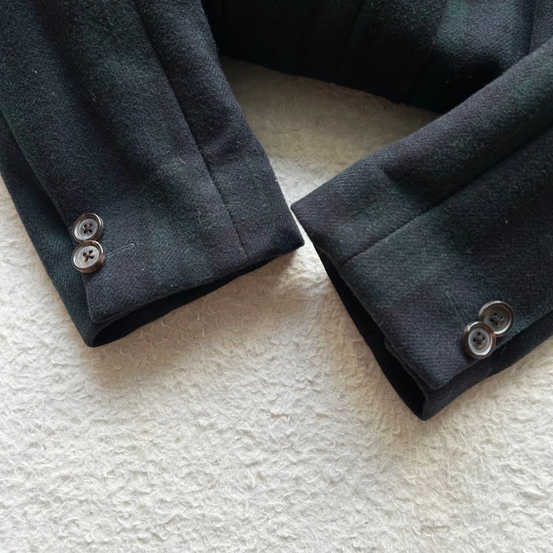 【美品】ブルックスブラザーズブラックフリース　チェスターコート　ブラックウォッチ