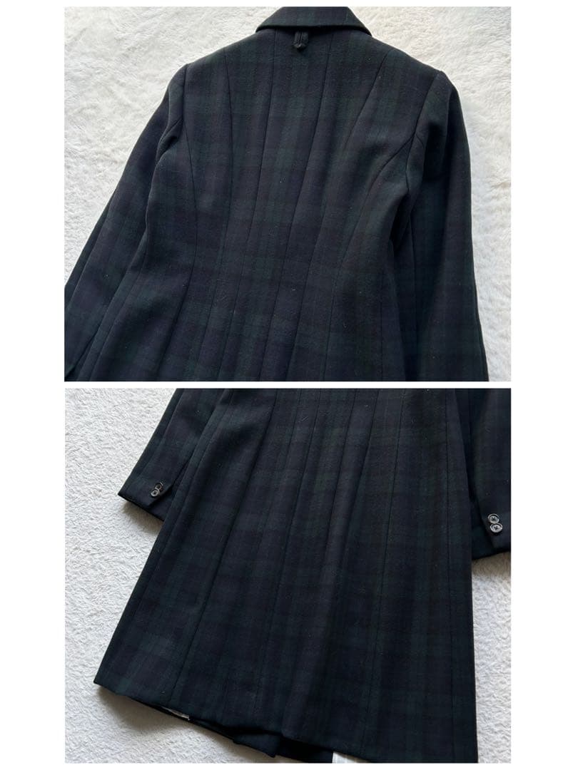 【美品】ブルックスブラザーズブラックフリース　チェスターコート　ブラックウォッチ