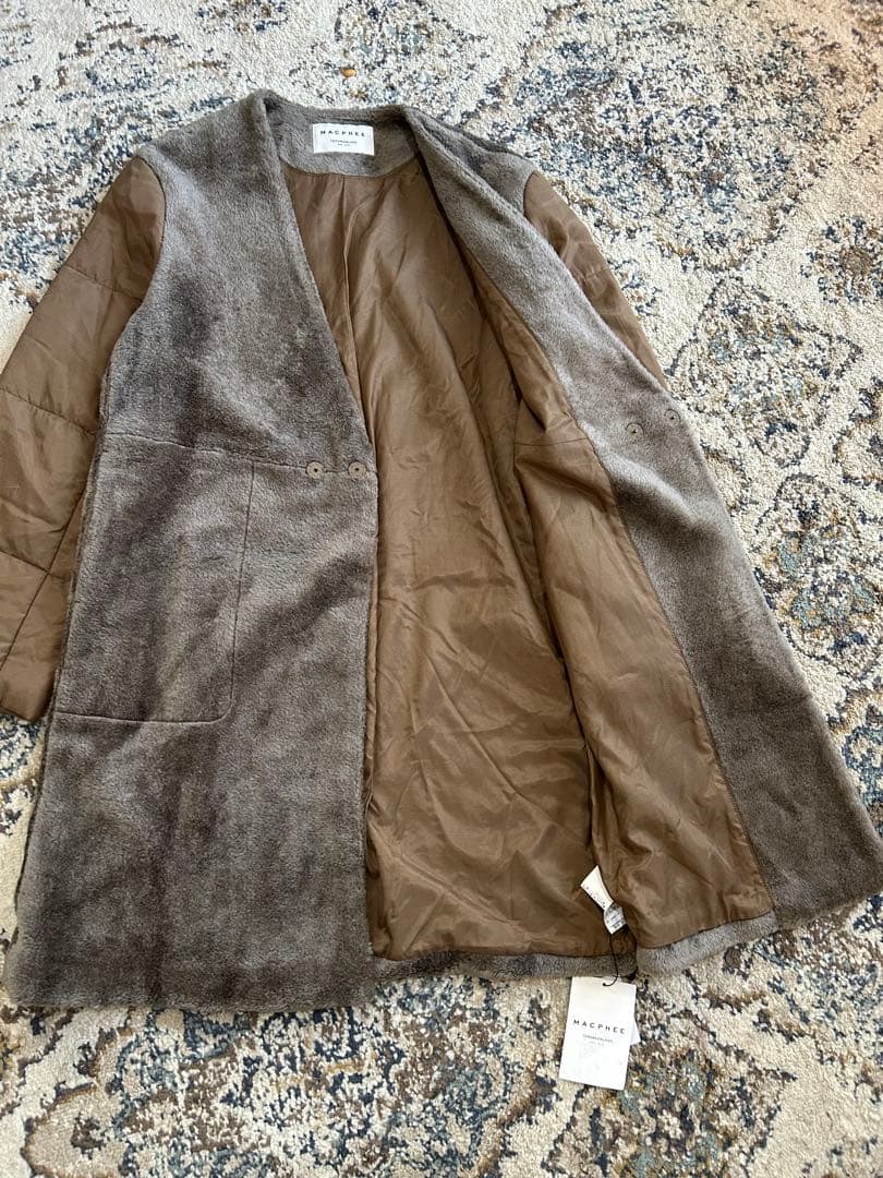 定価3.7万 TOMORROWLAND MACPHEE プードルノーカラーコート