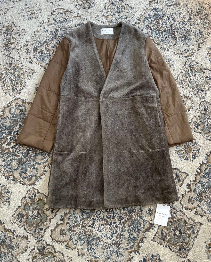 定価3.7万 TOMORROWLAND MACPHEE プードルノーカラーコート