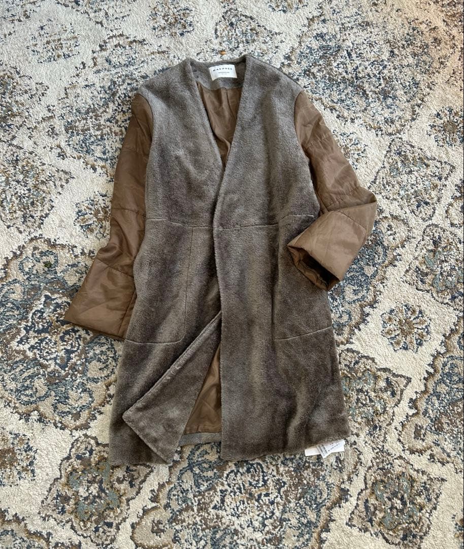 定価3.7万 TOMORROWLAND MACPHEE プードルノーカラーコート