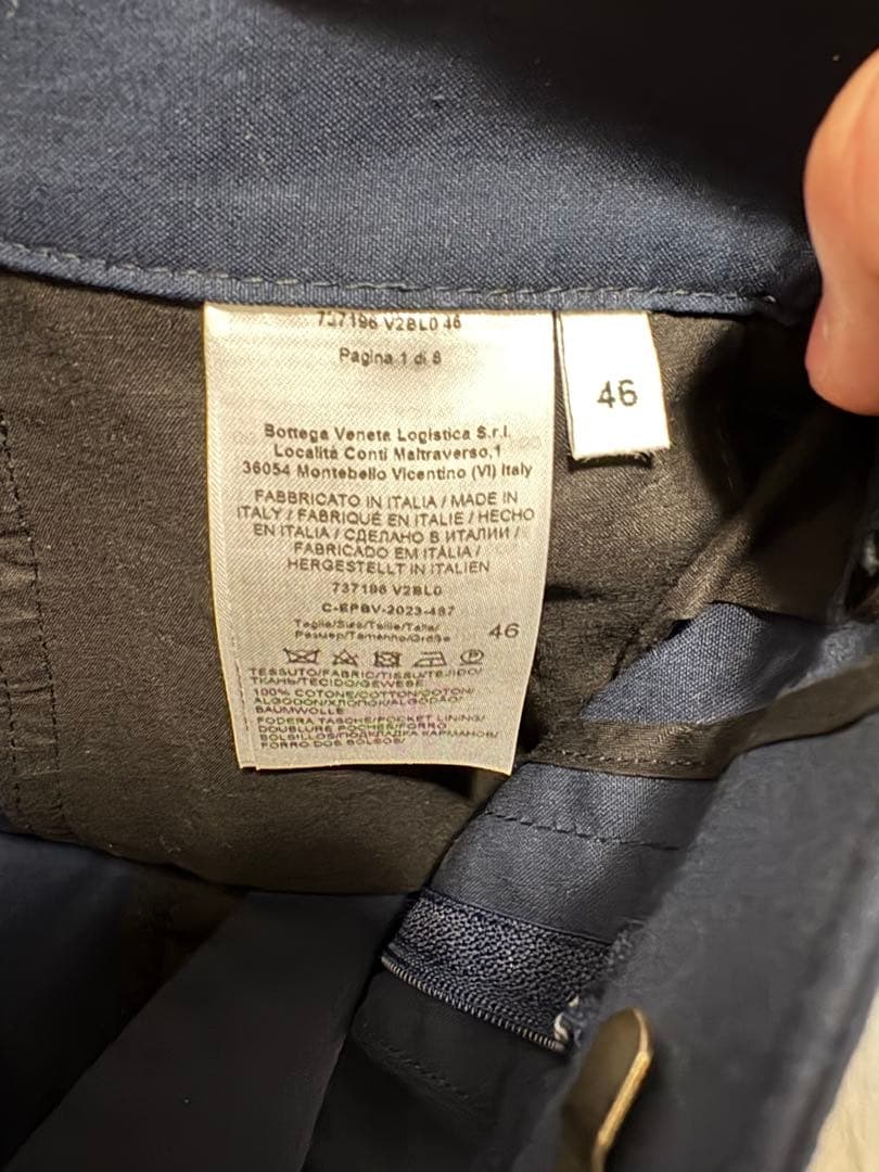Bottega Veneta 23ss ワイドスラックス ネイビー