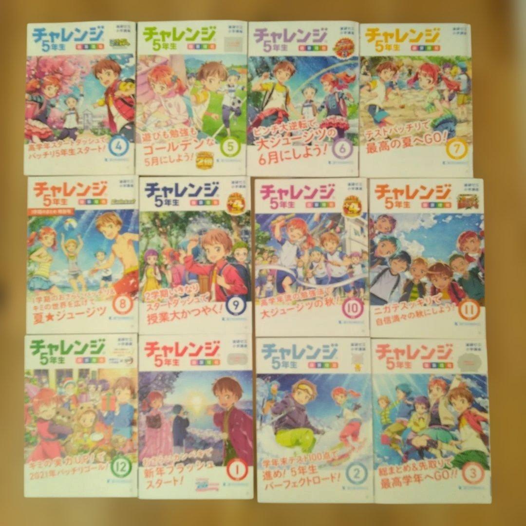 進研ゼミ小学講座　小学５年生　１年分まとめ売り