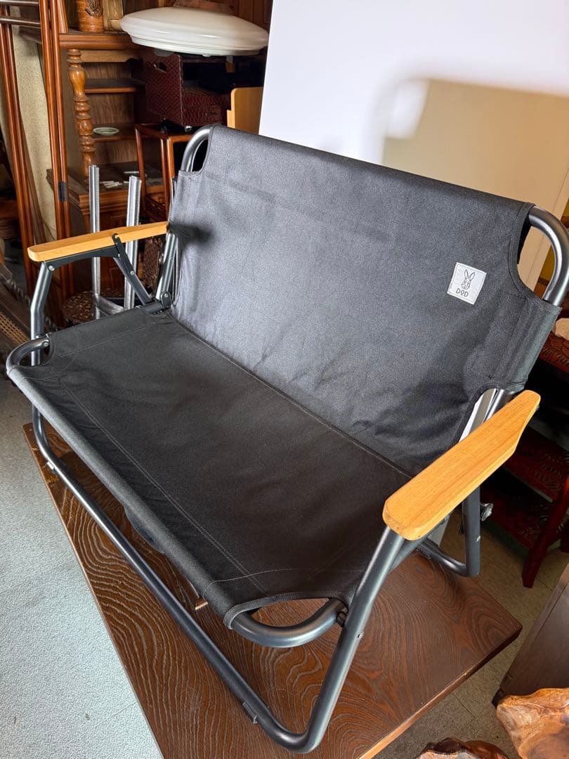 DOD グッドラックソファ ブラック 2人掛け 折りたたみチェア キャンプ