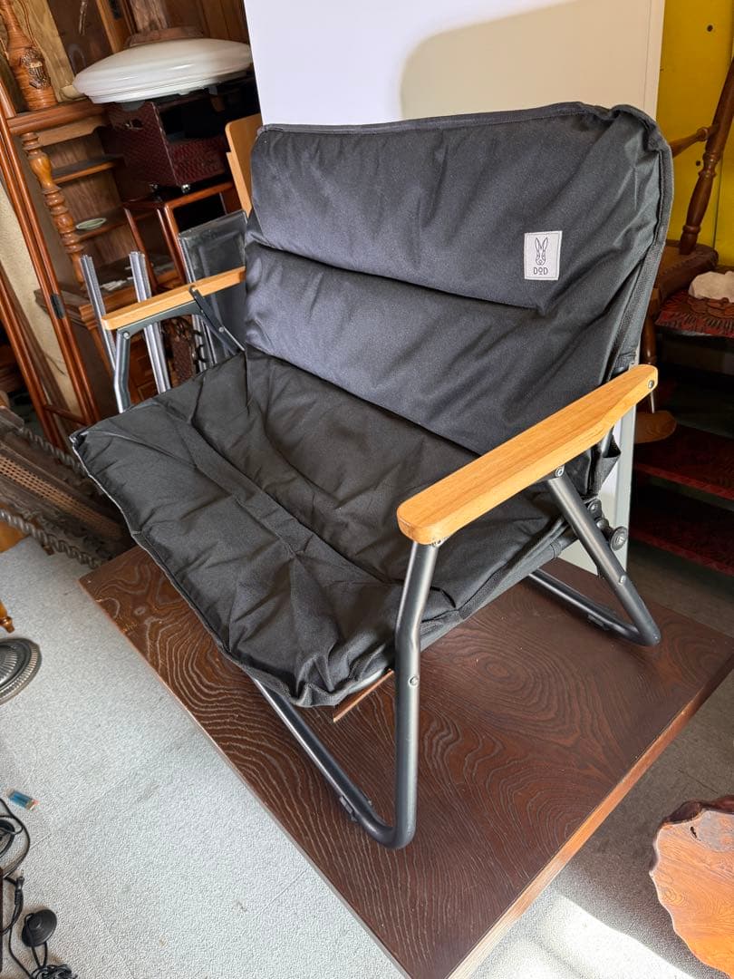 DOD グッドラックソファ ブラック 2人掛け 折りたたみチェア キャンプ