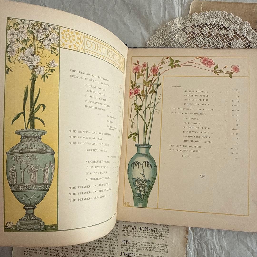 稀少1882年アンティーク美しい挿絵の絵本　洋書　古書ジャンクジャーナル児童書