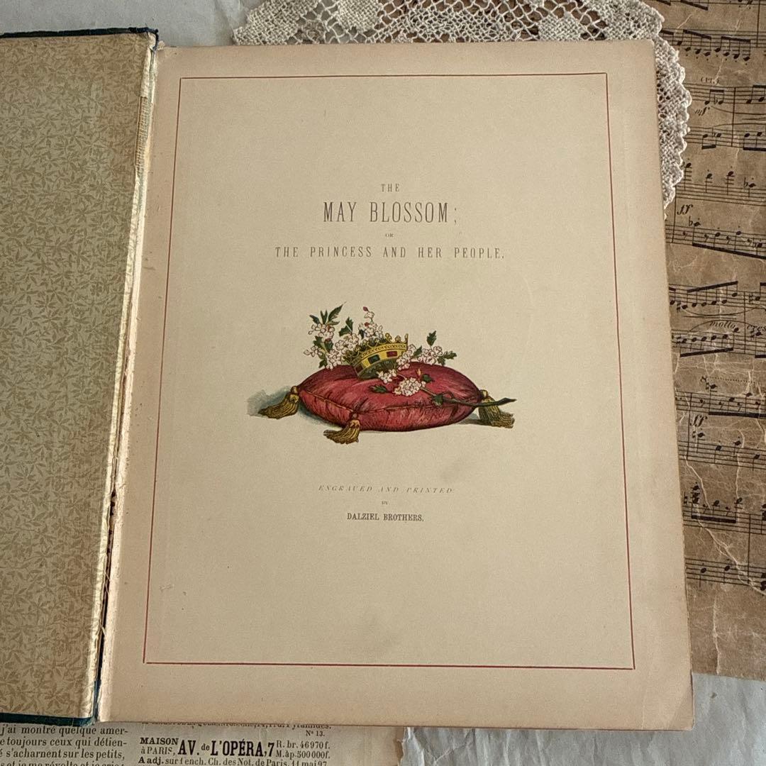 稀少1882年アンティーク美しい挿絵の絵本　洋書　古書ジャンクジャーナル児童書