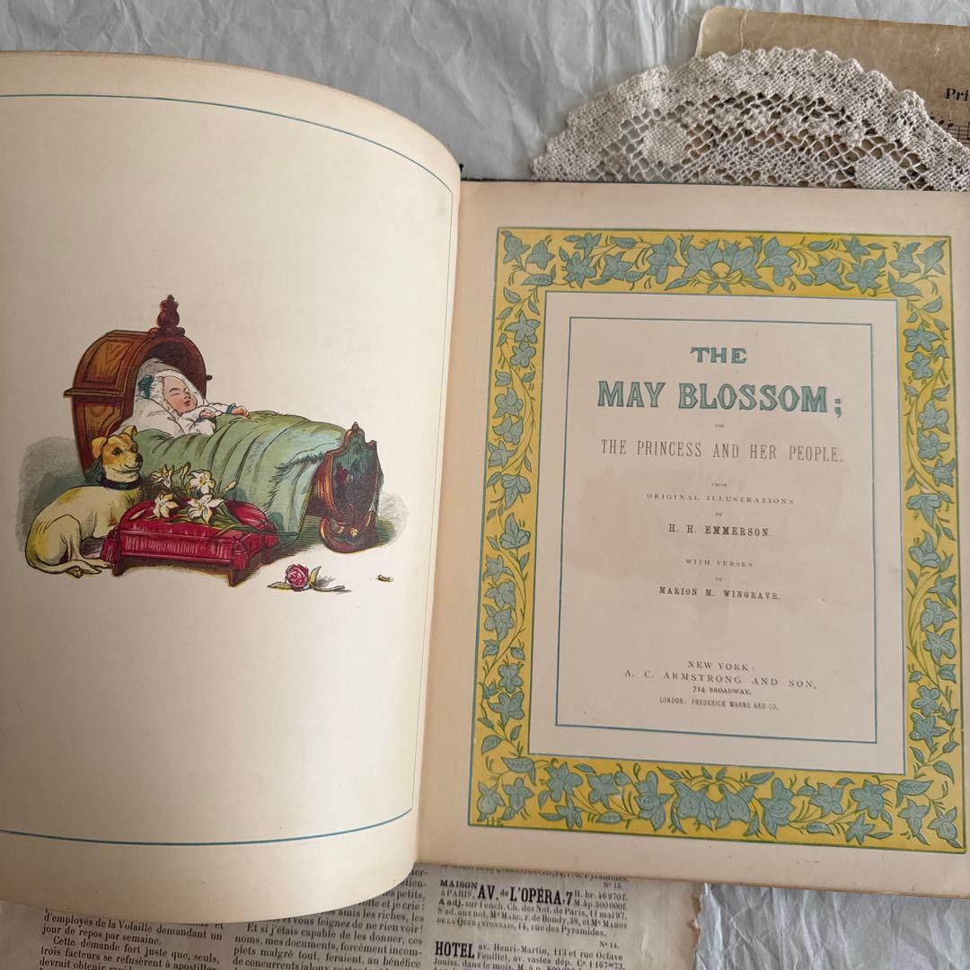 稀少1882年アンティーク美しい挿絵の絵本　洋書　古書ジャンクジャーナル児童書