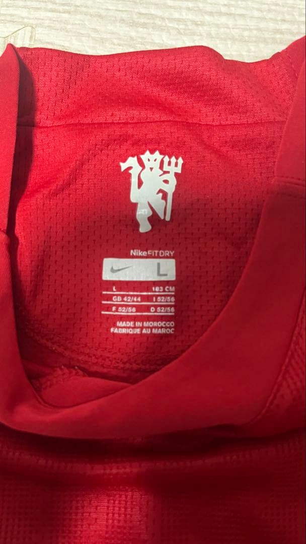 【希少品】マンチェスターユナイテッド2007〜2009年版長袖ユニフォーム　L