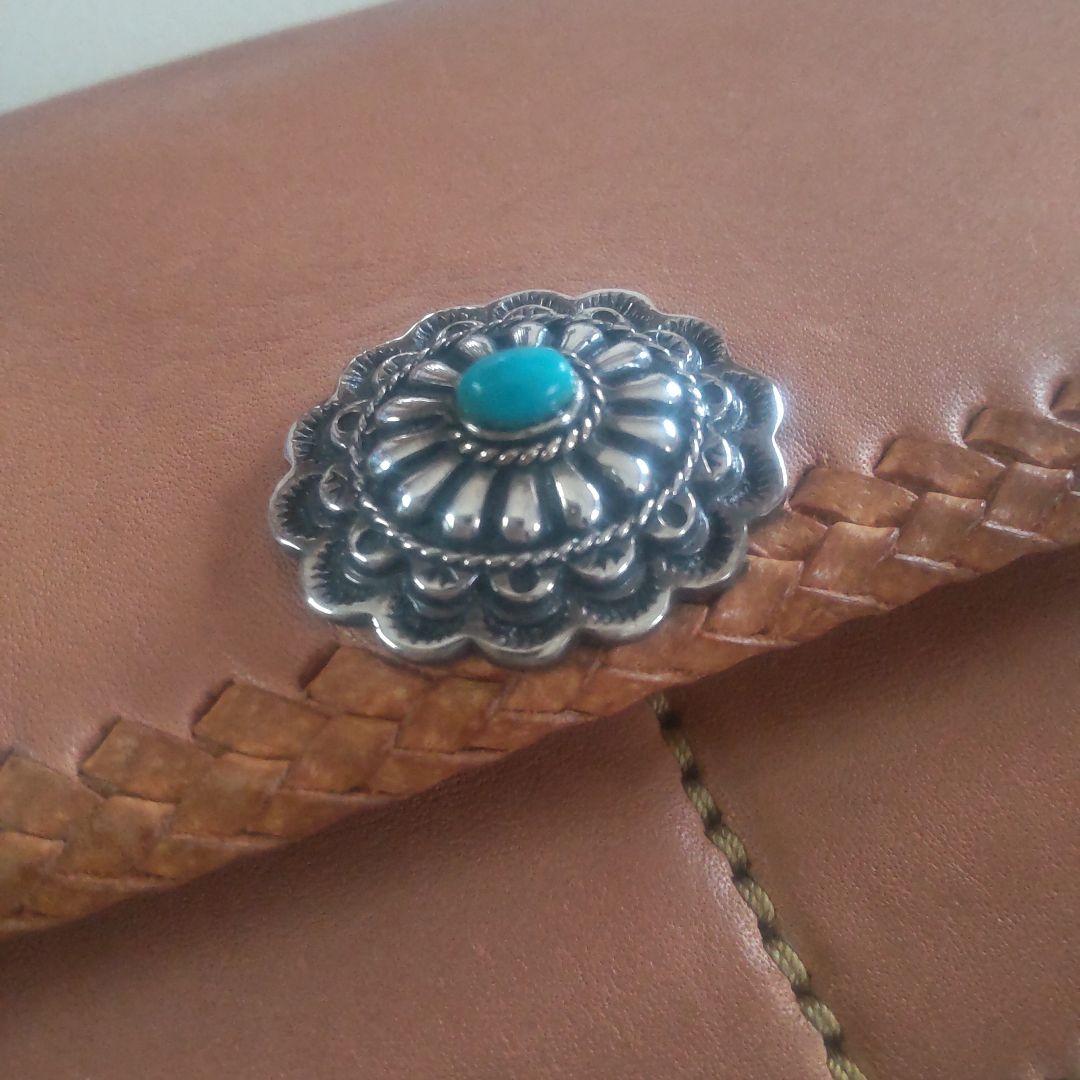 SAAD・ターコイズ925コンチョ サドルレザーウォレット（カスタム）