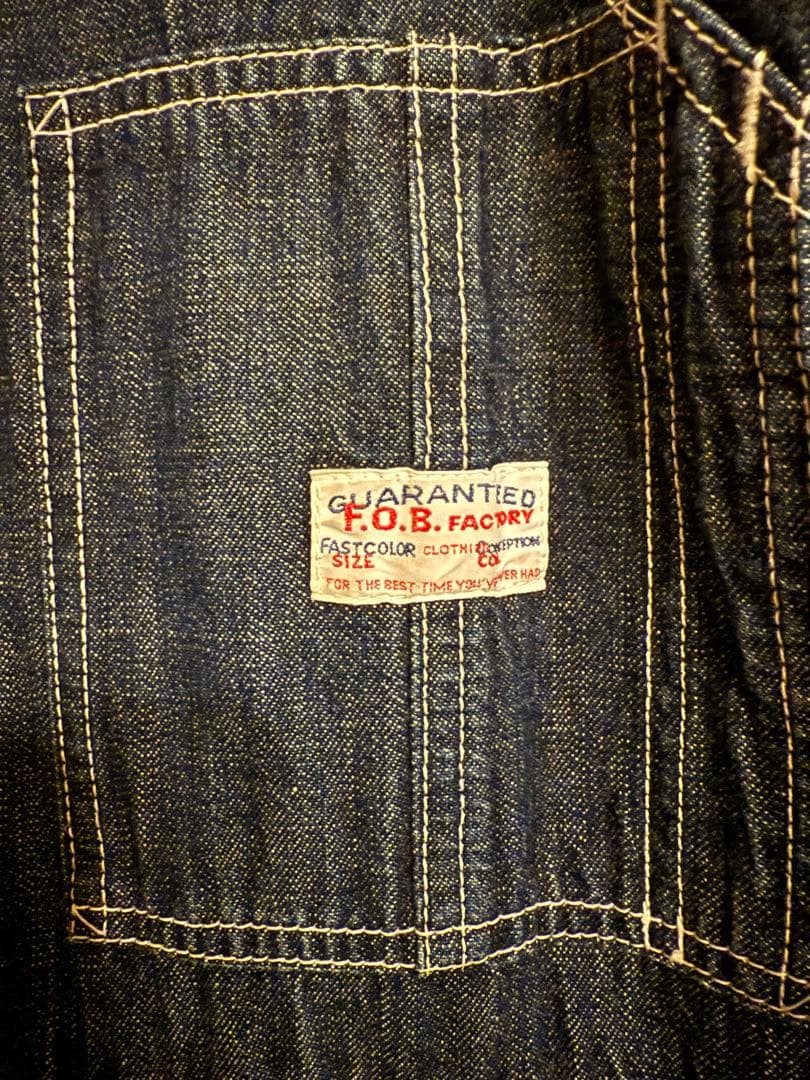 FOB FACTORY デニムカバーオール Lサイズ
