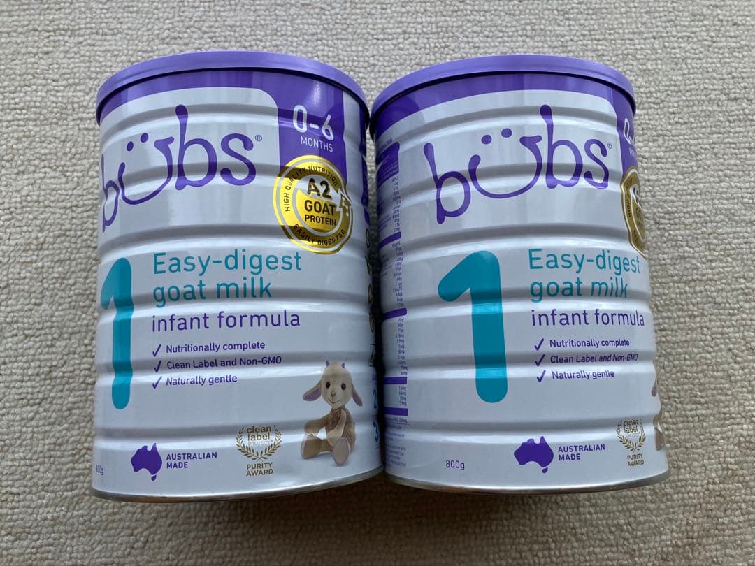 bubs Easy-digest goat milk 800g×2缶