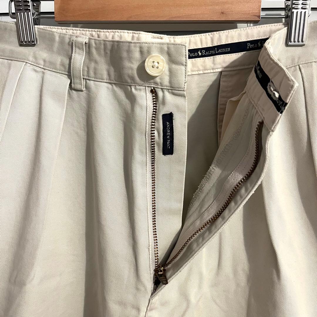 90s Polo Ralph Lauren ポロチノ ANDREW 2タック