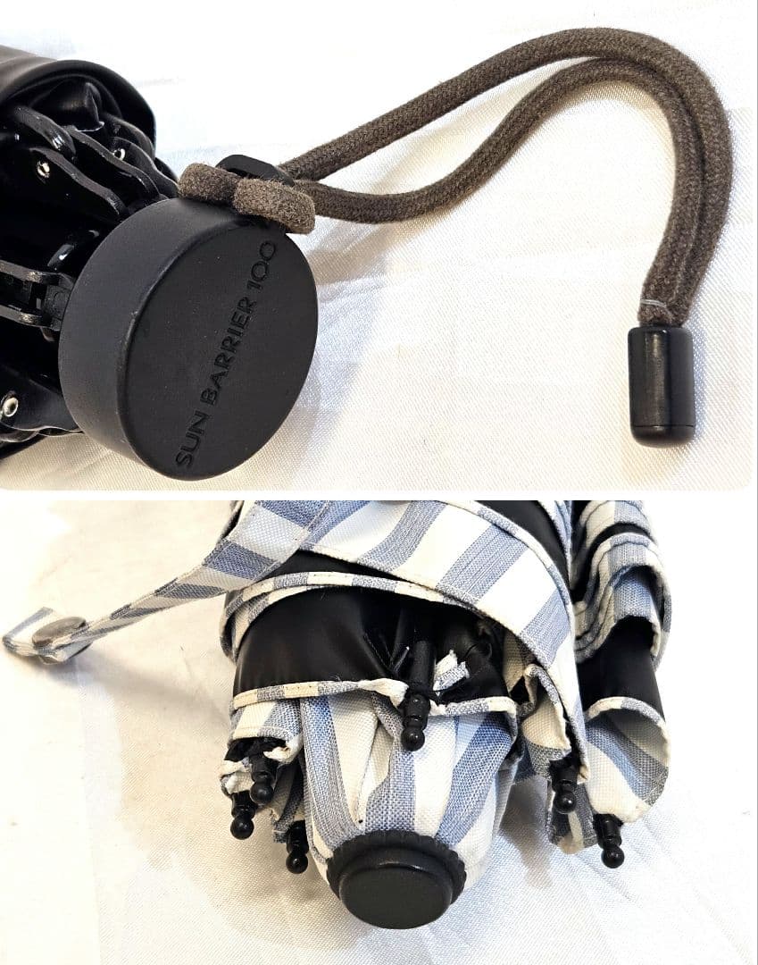 フォロー割　SUNBARRIER100　サンバリア　ストライプ　折りたたみ　傘