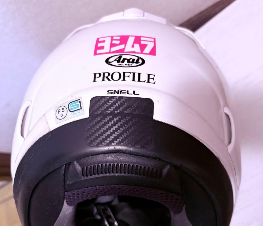 【USED】 Arai ヘルメット PROFILE グラスホワイトサイズM