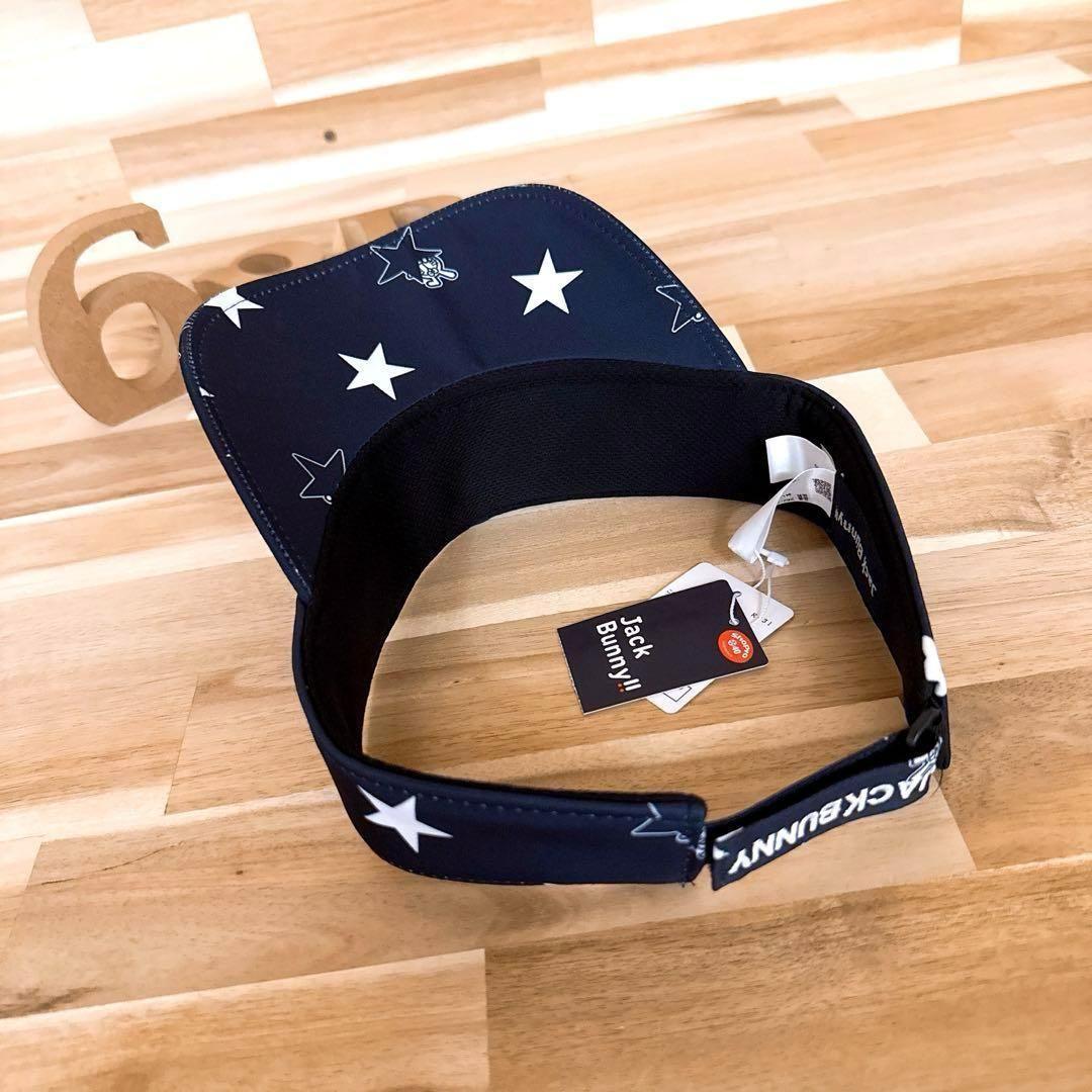 未使用/廃番【ジャックバニー×ドラえもん】限定コラボ サンバイザー 星 紺×白