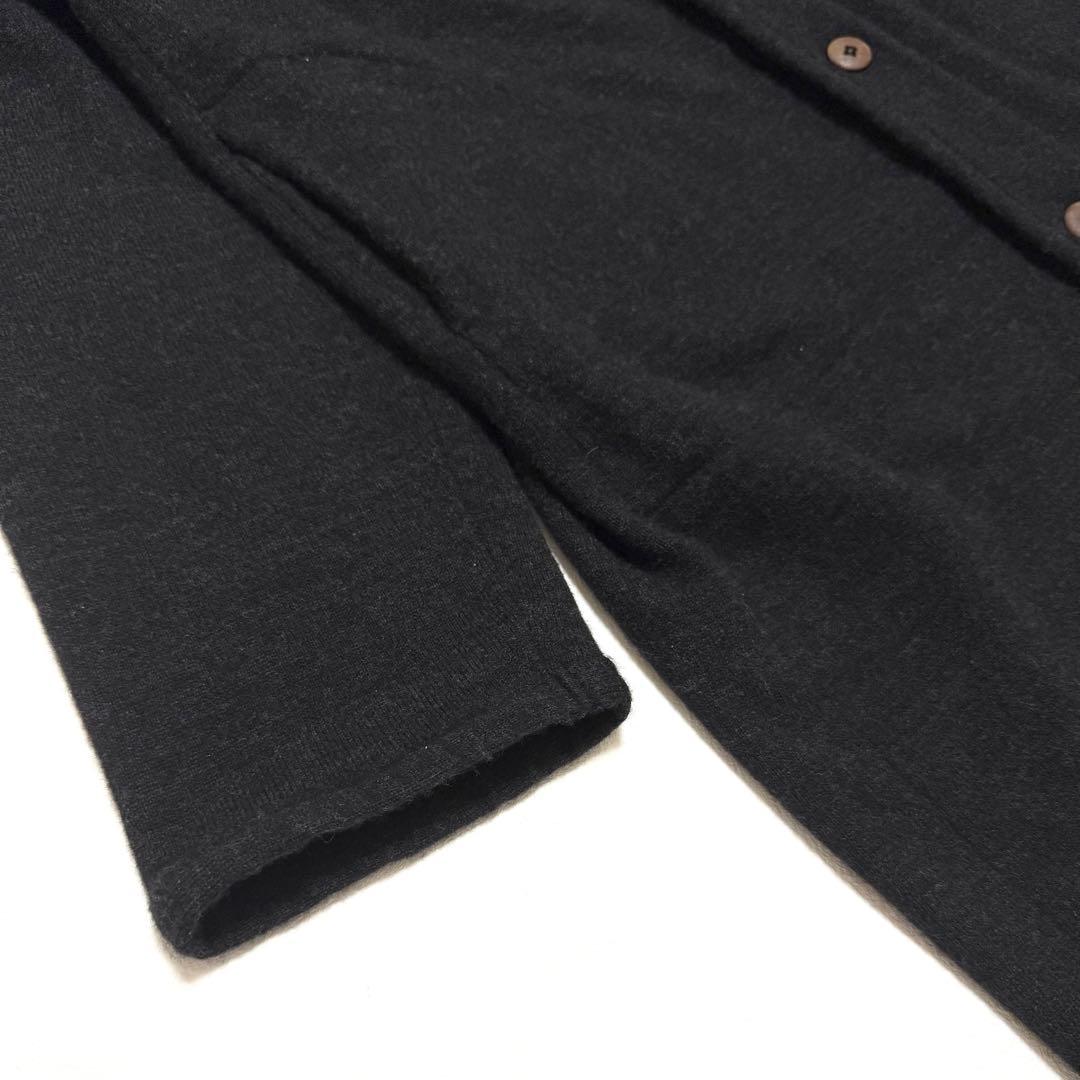 大*蔵様 45R　フロート縮絨のニットコート　ウール　ロングコート　チャコールグ