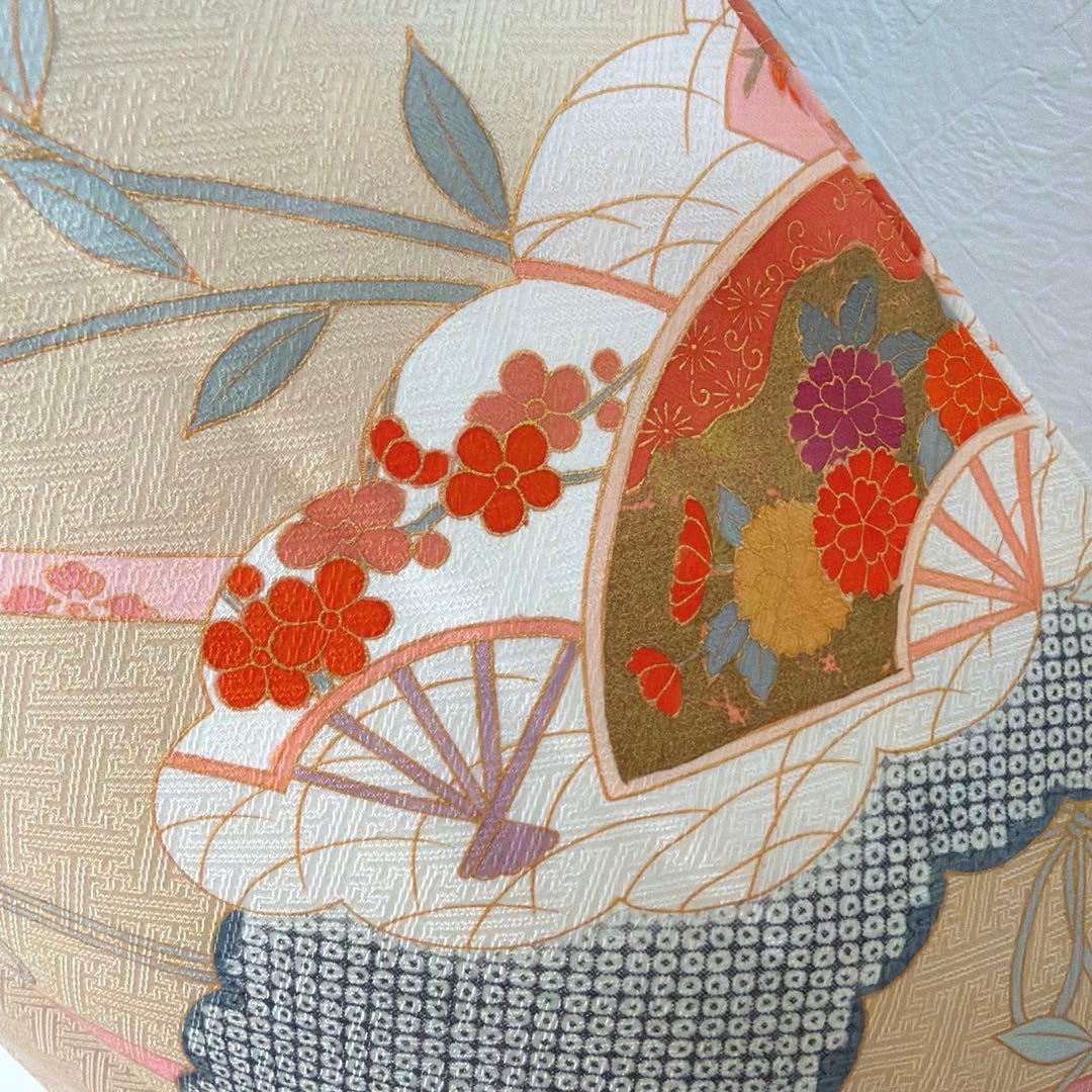 492 訪問着フルセット 正絹 ミントグリーン 淡緑 金彩 暈し染め フォーマル