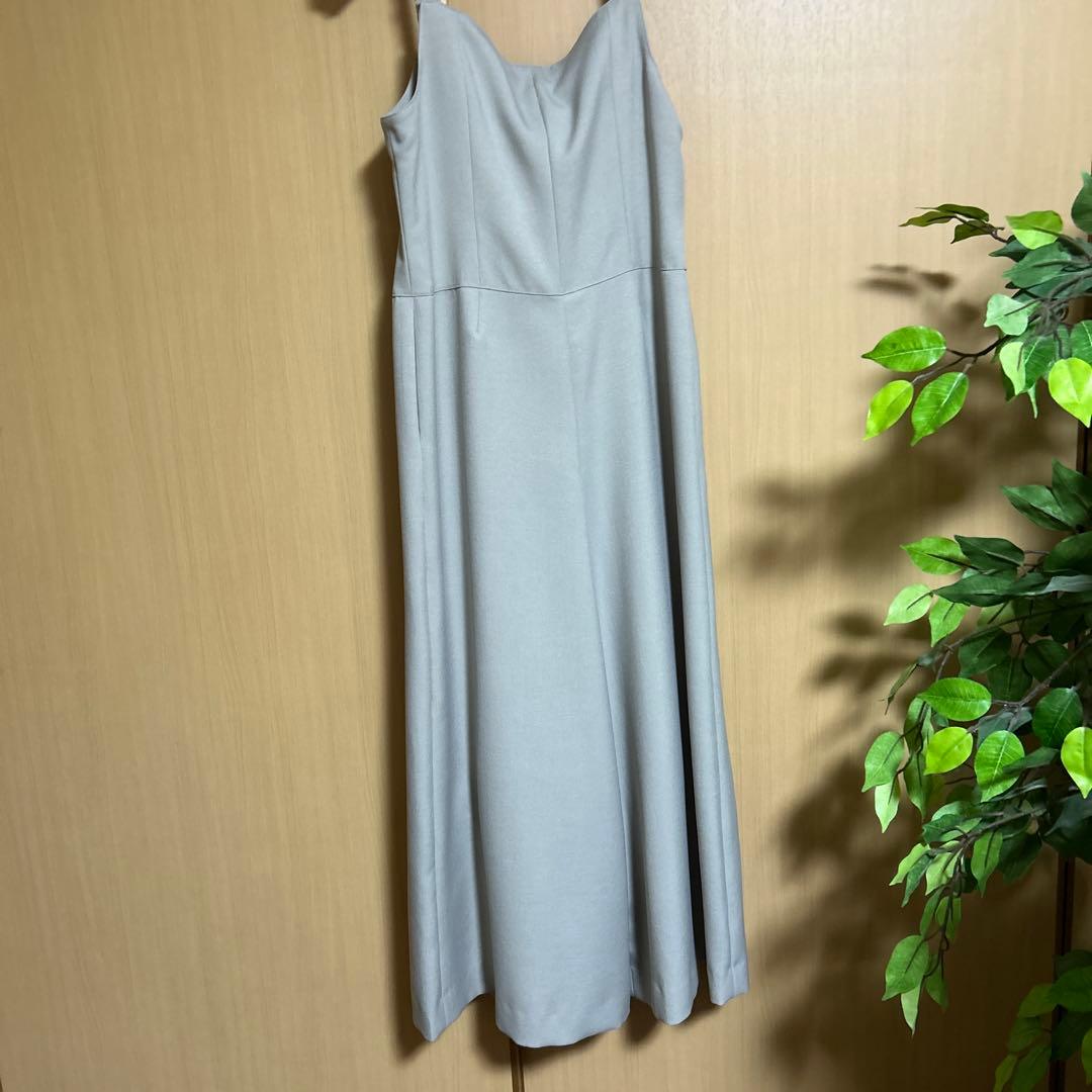 エムズグレイシー リボン付きベージュサロペット 38サイズ 2025年製