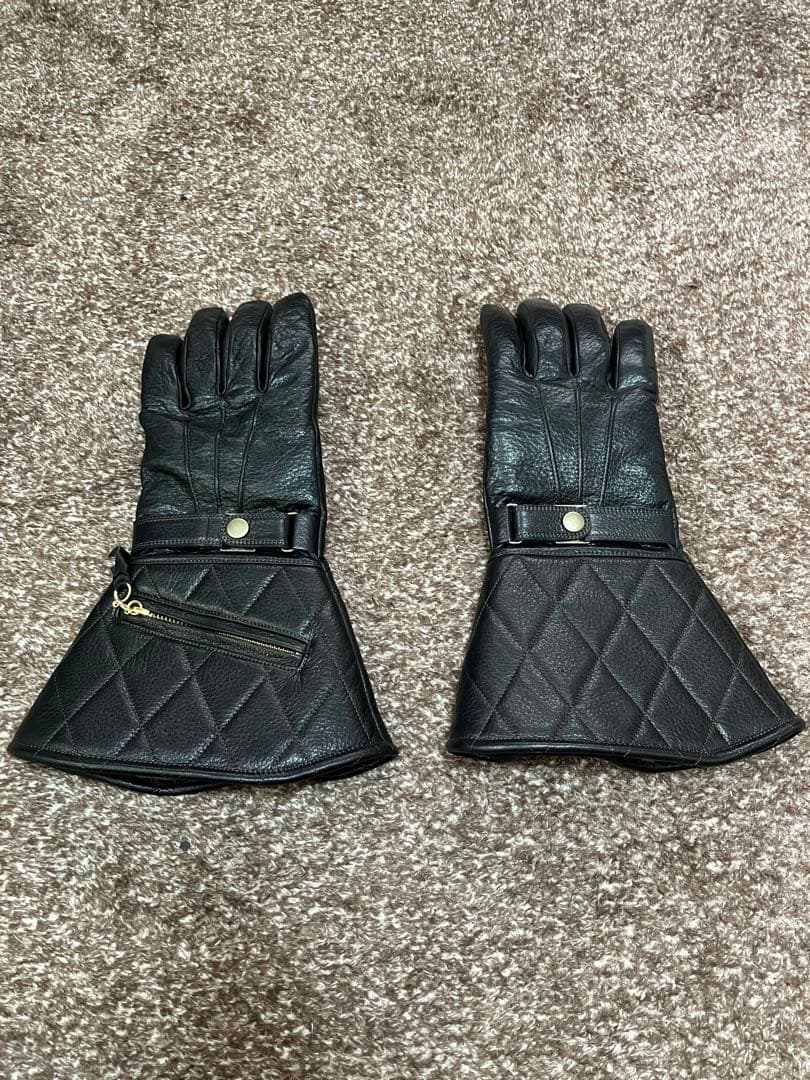 POWWOWパウワウ高性能 オイルレザー製 防寒仕様 ガントレット Ｌ