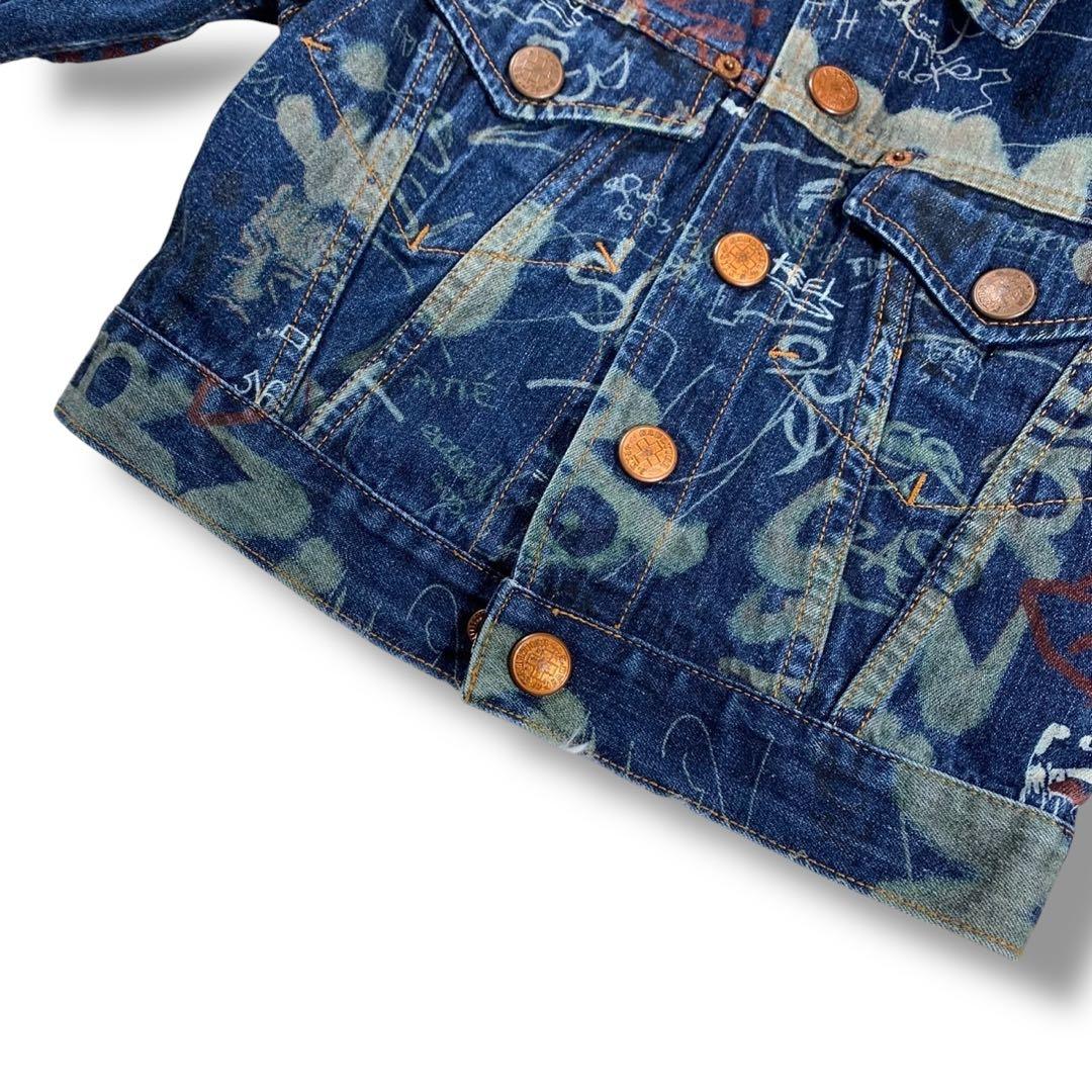 超希少/美品✨ゴルチエジーンズ デニムジャケット グラフィック プリント 36