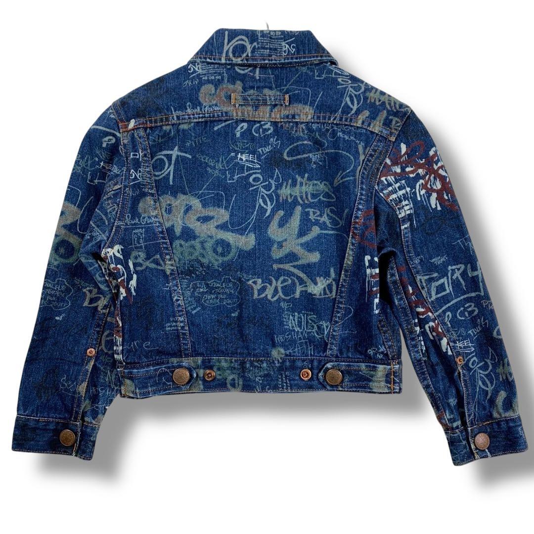 超希少/美品✨ゴルチエジーンズ デニムジャケット グラフィック プリント 36