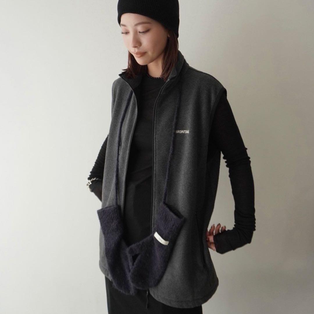 新品　anuke アンヌーク　Fleece Zip Vest ベスト