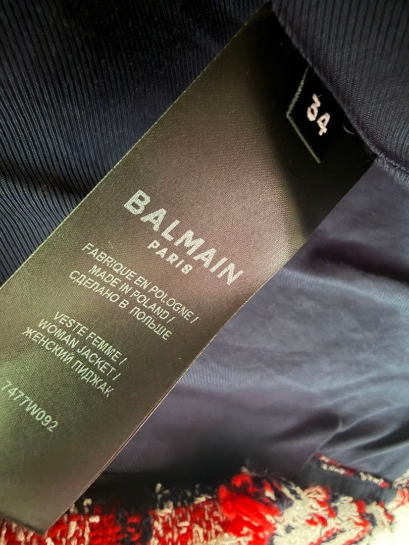 新品！BALMAIN テーラードジャケット　バルマン34サイズ