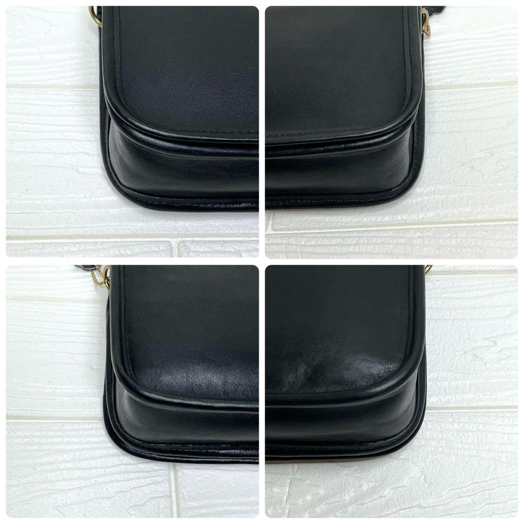 ✨極美品✨☘️COACH☘️✨ショルダーバッグ✨グラブタンレザー✨USA製✨ブラック