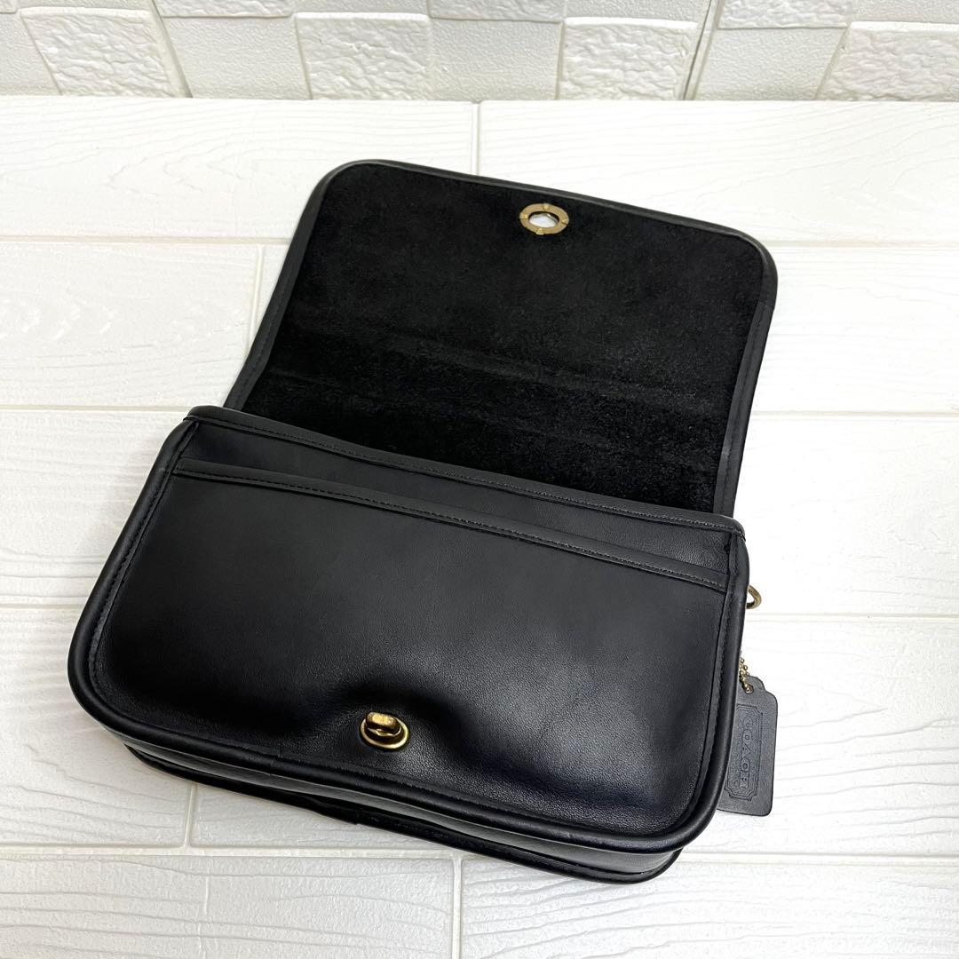 ✨極美品✨☘️COACH☘️✨ショルダーバッグ✨グラブタンレザー✨USA製✨ブラック