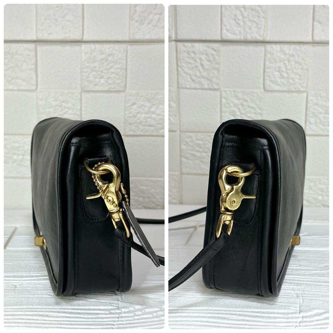 ✨極美品✨☘️COACH☘️✨ショルダーバッグ✨グラブタンレザー✨USA製✨ブラック