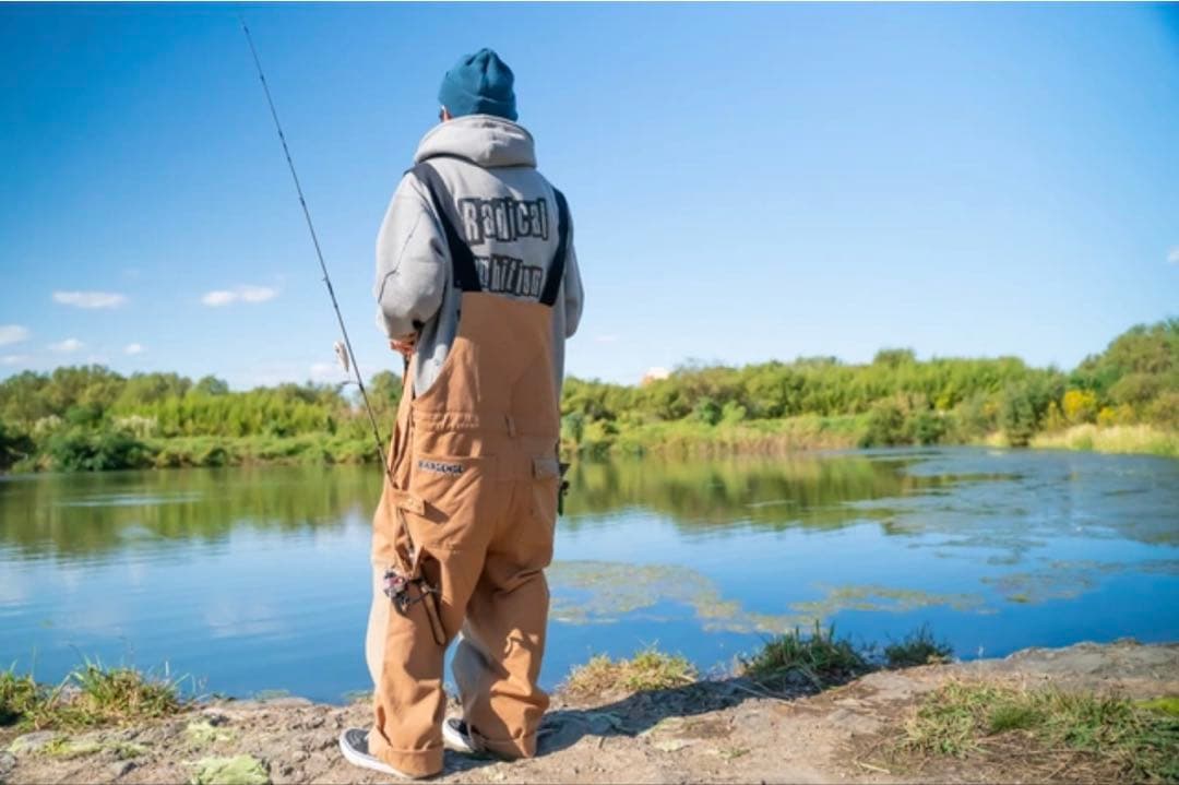 ラッドセンス　撥水オーバーオール　カーキ
