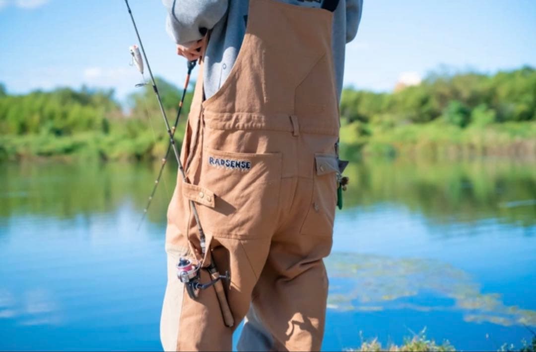 ラッドセンス　撥水オーバーオール　カーキ